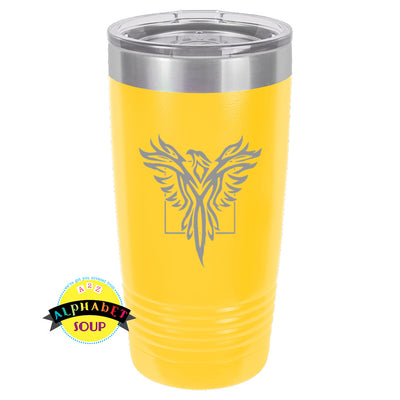 JDS 20oz etched tumbler with the Pearce Hall Logo