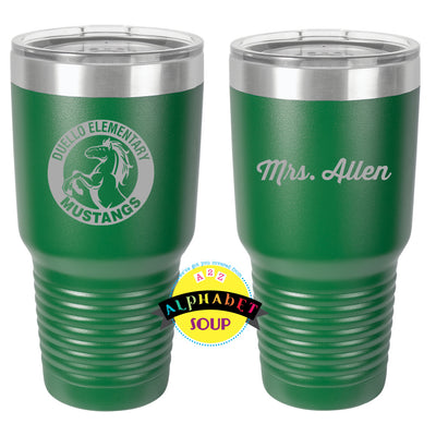 30 OZ Tumbler with Duello Logo and name etched on tumbler