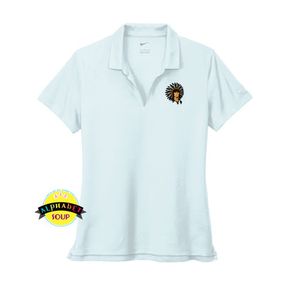 Nike Ladies Dri-Fit Polo embroidered with the Wentzville Middle School logo.
