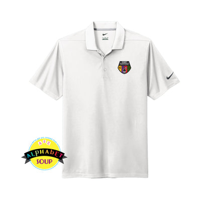 Nike dri-fit polo with the FZ United boys lacrosse logo embroidery on the left chest