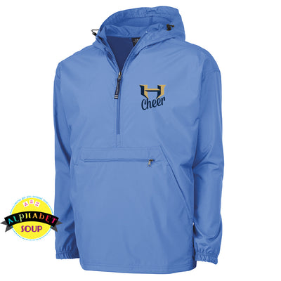CRA pack-n-go pullover with the Holt cheer Logo