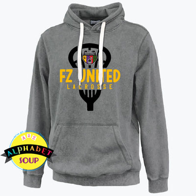 Pennant Sandwash Hoodie with the FZ United Boys Lacrosse Design