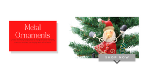 metal ornaments that can be customized to your team, school, family, etc...