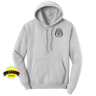 St Louis Police Officers Association logo embroidered on the Port and Co hoodie