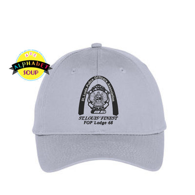 St Louis Police Officers Association logo embroidered on a basic baseball hat