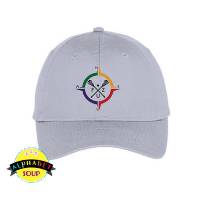 Basic grey hat embroidered with the FZ United Girls High School Lacrosse logo