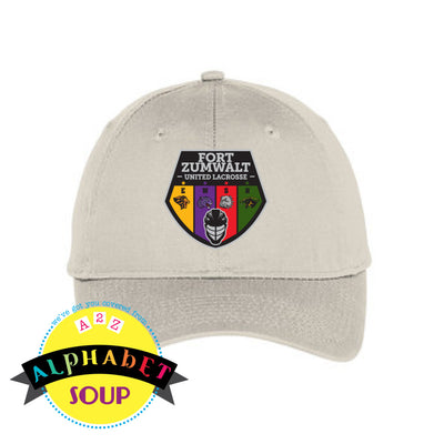Basic baseball hat embroidered with the FZ United Boys Lacrosse Logo