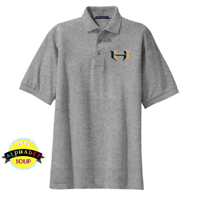 Port Authority Cotton polo with the Holt Indians logo embroidered on the left chest.
