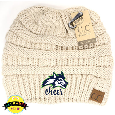 CC Beanie Tail embroidered with the Jr Wolves Cheer wolf logo