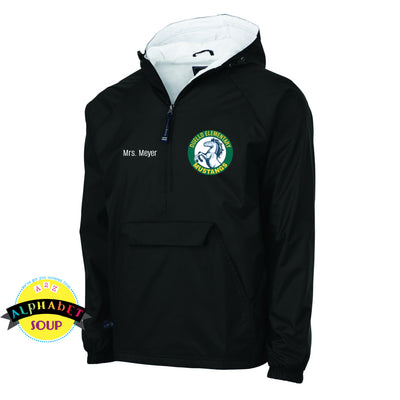 Charles River Apparel lined pullover with the Duello Logo and embroidered name