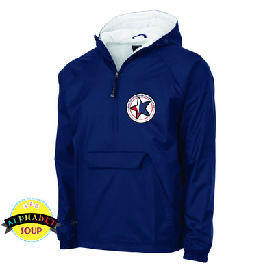 Charles River Apparel Classic Lined Pullover with the Stars Logo embroidered on the left chest.