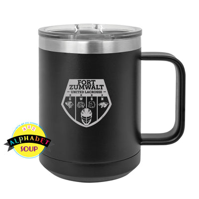 FZ united lacrosse etched onto the JDS coffee mug