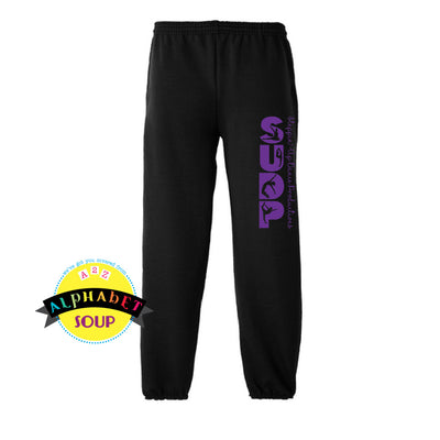 Port & Co sweatpants with the SUDP design on the leg.