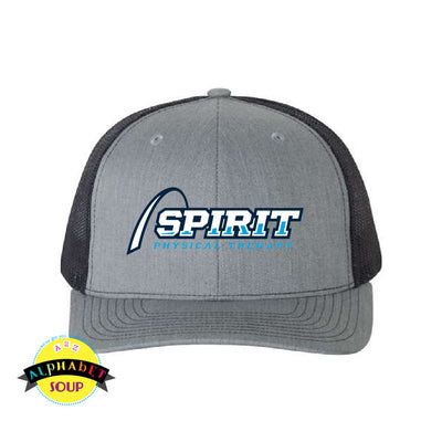 Richardson Structured Trucker Hat embroidered with the Spirit Physical Therapy logo