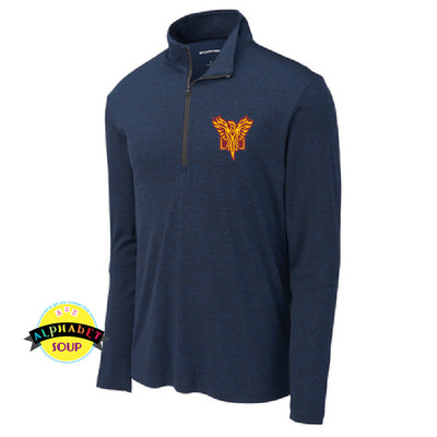 Sport Tek Performance 1/2 zip pullover with the Pearce Hall logo