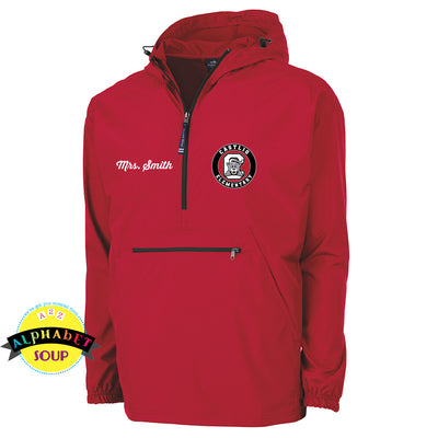 CRA Pack N Go pullover with Castlio embroidered logo and name