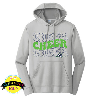 Port & Co Performance hoodie with  Jr Wolves Cheer design
