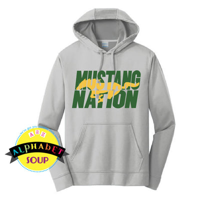 Sport-Tek Performance Hoodie with Mustang Nation Design.  Youth and Adult Sizes!