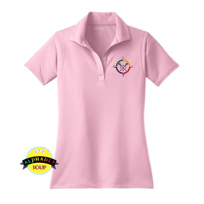 Sport-Tek performance polo embroidered with the FZ United Girls Lacrosse Logo
