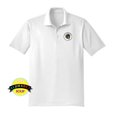 Sport-Tek performance polo with the Holt Indians logo embroidered on the left chest.