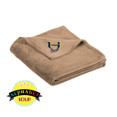 Plush blanket with logo