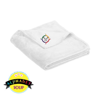 Port and Co Ultra Plush Blanket with the embroidered FZ United Girls HS Lacrosse Logo