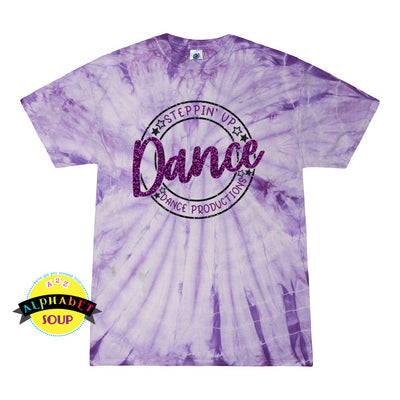 Colortone tie dye T shirt with the steppin up dance production design