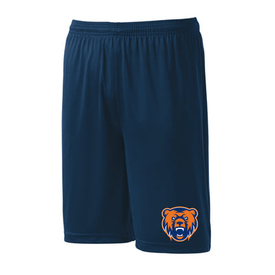 Sport-tek competitor shorts with Grizzly logo.