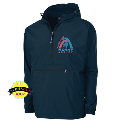 CRA pullover jacket with the Gateway Nanny Agency logo.
