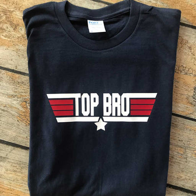 Top Bro Vinyl Design Shirt