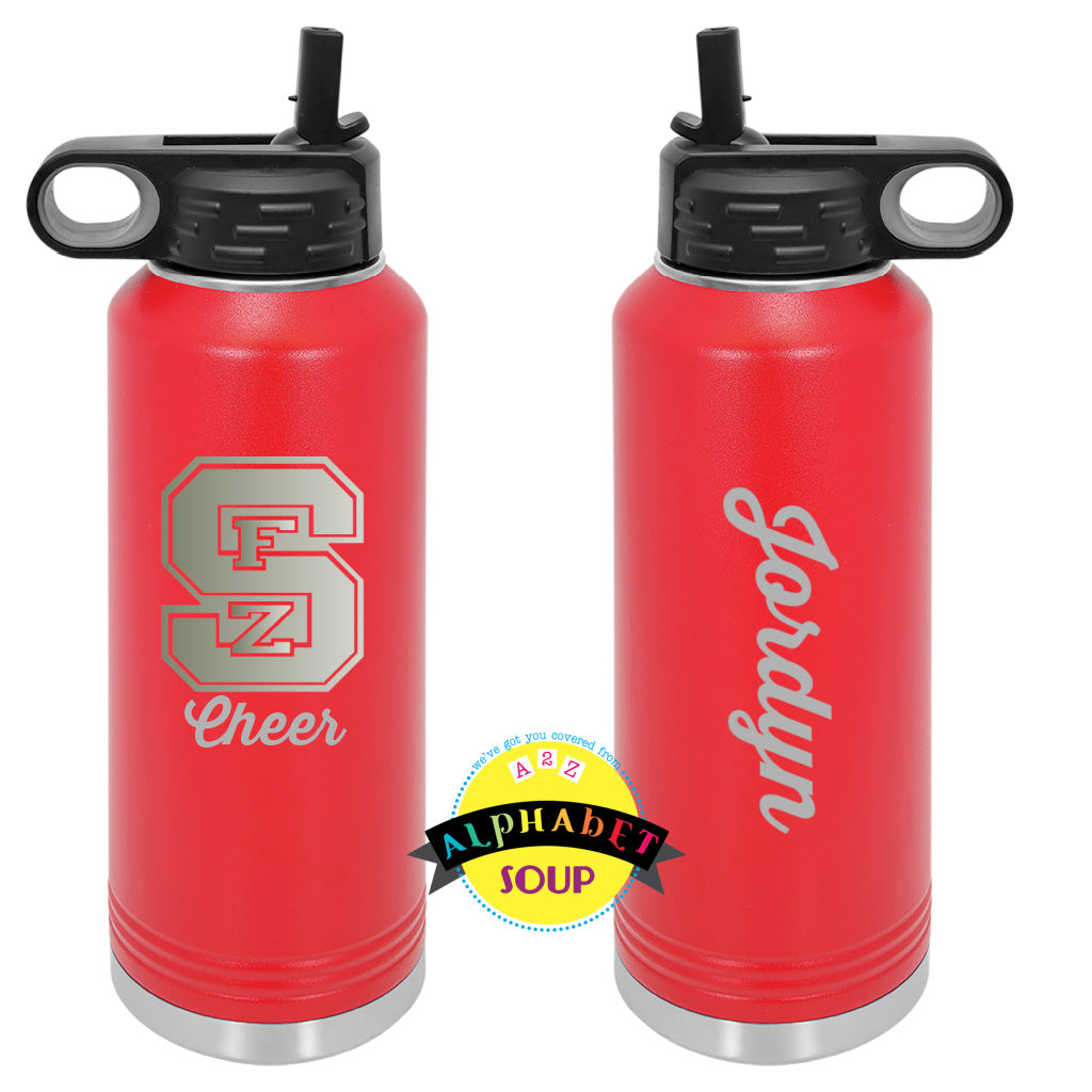 32oz Cheerleading Water Bottle Engraved