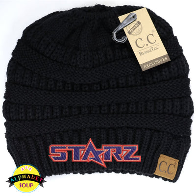 CC Beanie Tail hat with the Starz logo embroidered on the front.