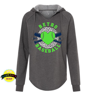 Independent Trading California Wave Wash Lightweight Hoodie with a Retro Baseball Design