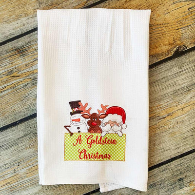 Sublimated Family Christmas Hand Towel