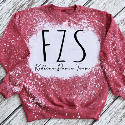 FZS Redline Dance Team Bleached Sweatshirt