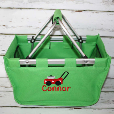 Green Market Tote with Icon and Name