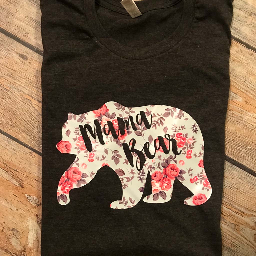 AllieAndMaddies Mama Bear Shirt Personalized with Vinyl