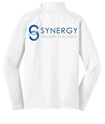 Synergy Wealth Solutions 1/2 Zip Men's Pullover Back Side