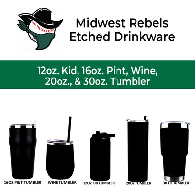 Midwest Rebels Etched Drink Tumblers