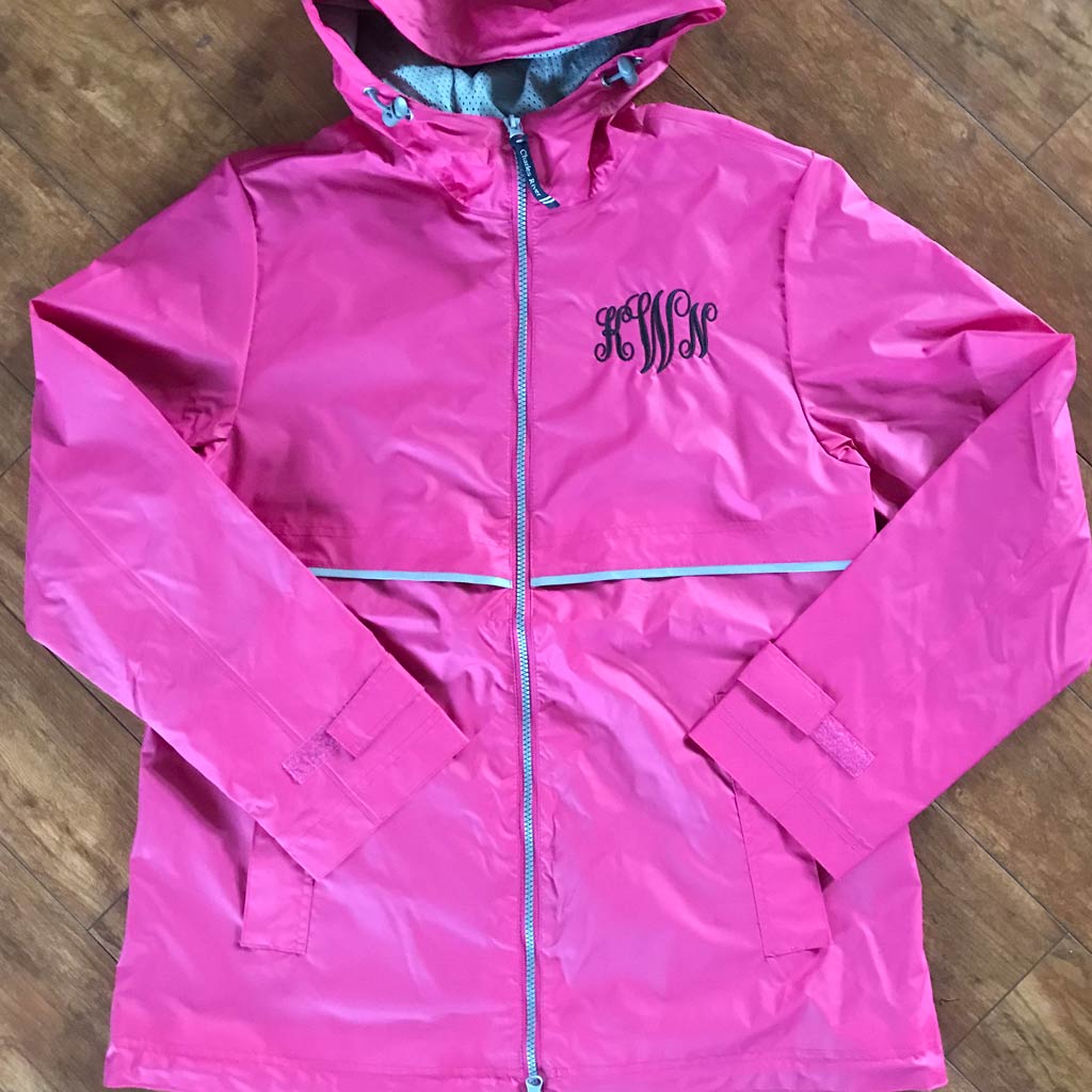 Monogrammed New Englander Full Zip Rain Jacket  Rain jacket, Monogrammed  rain jacket, Rain jacket women
