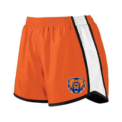 Pulse running shorts by Augusta with the grizzly logo.