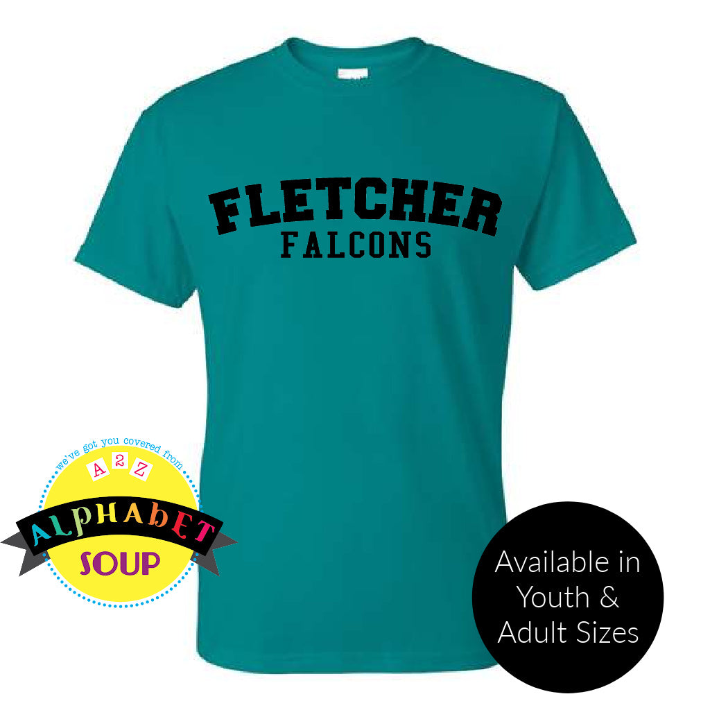 Fletcher Falcons PE Short Sleeve Tee Alphabet Soup Designs