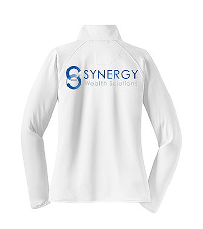 Synergy Logo 1/2 Zip Women's Pullover Back Side