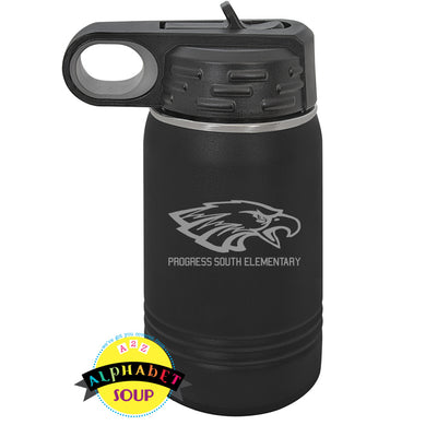 12 oz stainless steal waterbottle with Progress South Elementary logo