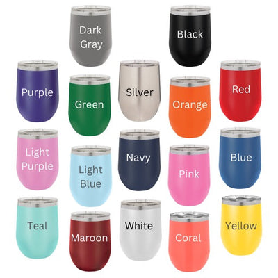 JDS 12oz Stemless Tumbler color chart
