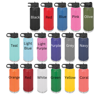 water bottle color collage