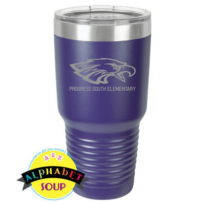 Stainless 30oz tumbler with progress south elementary