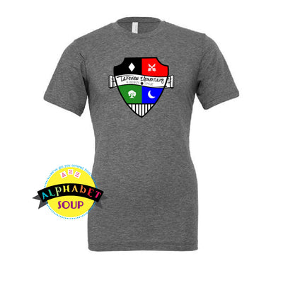 Bella Canvas tee with the Lakeview Elementary 4 Houses 1 Pride