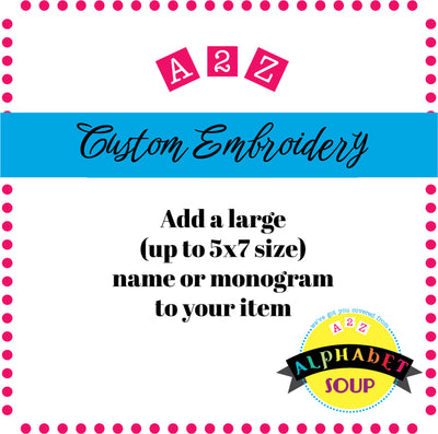 add large left chest size name or monogram to your item