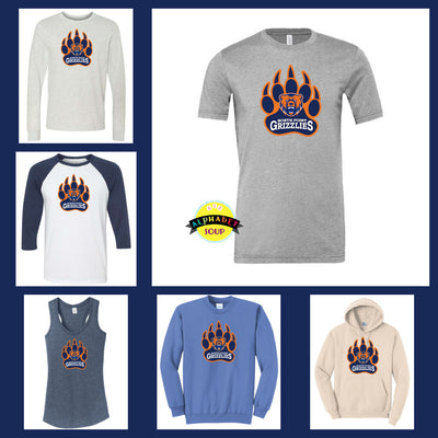 North Point Middle Bear Paw Tee and sweatshirt collage